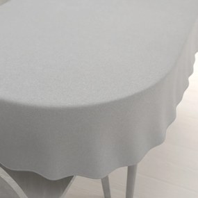 Biante Dekoračný oválny obrus BKR-501 Svetlo sivý 100x140 cm