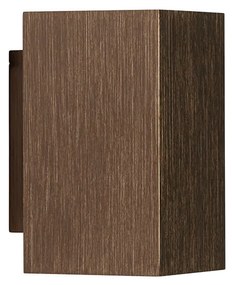 Moderná nástenná lampa tmavo bronzová štvorcová 2-svetlo - Sandy