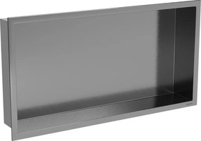 Mexen X-Wall-R, polica na zapustenie s prírubou 60 x 30 cm, grafitová matná - 19E0603010