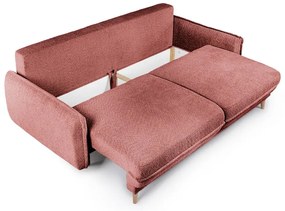 Červená rozkladacia pohovka z textílie buklé 215 cm Patti – Bonami Selection
