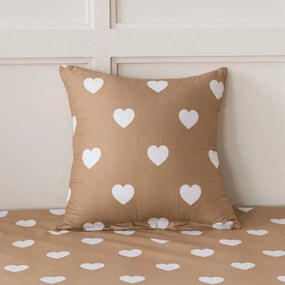 Obliečky z mikrovlákna CARAMHEART hnedé Rozmer obliečky: 2 ks 70 x 90 cm | 200 x 220 cm
