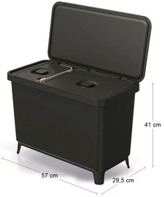 Odpadkový kôš na triedený odpad NKS45W2 33 l - čierna