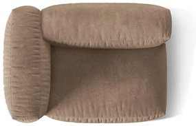 Svetlohnedý zamatový modul pohovky (ľavý roh) Martina – Micadoni