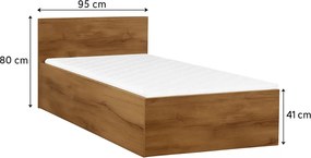 AKCIA Posteľ SOFIA 90 x 200 cm, dub artisan II. akosť