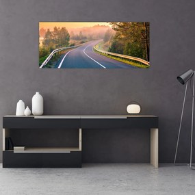 Obraz - Cesta pri východe slnka (120x50 cm)