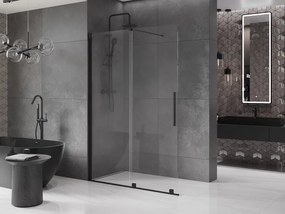 Mexen Velar, posuvné dvere do otvoru typ Walk-In 150 cm, 8mm číre sklo, čierna matná, 871-150-000-03-70