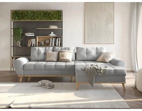 Svetlosivá rozkladacia rohová pohovka (pravý roh) Balitco – Ropez