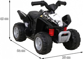 Ramiz Štvorkolka Honda 250X TRX s batériou Čierna + klaksón + LED + Eko koža