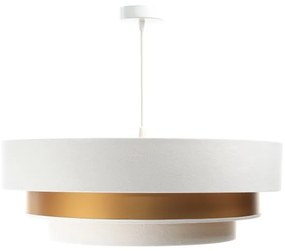 Luster na lanku TRINITI 1xE27/60W/230V biela/zlatá