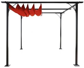 Pergola se stahovací střechou 3,5x3,5 m Dekorhome