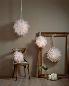 STAR TRADING Závesná svietiaca hviezda Dis White 45 cm