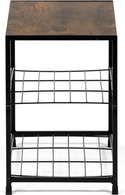 Skrinka na topánky s 2 policami, staré drevo