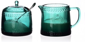 Sada cukřenky a konvičky na mléko ECILA zelená