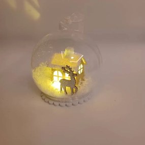 DECOLED Svetelná guľa, 10 cm d.p.m., teplá biela