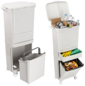 Koš na třídění odpadu NARDAN 42 L šedý