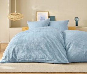 Krepová posteľná bielizeň, svetlomodrá, štandardná veľkosť