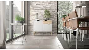 Biela komoda Tvilum Oslo, 99 x 82 cm