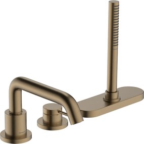Hansgrohe Tecturis S, 3-otvorová batéria na okraj vane, kartáčovaný bronz, HAN-73447140