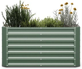 High Grow Straight, vyvýšený záhon, 120 x 60 x 60 cm, z vlnitého oceľového plechu, jednoduchá montáž, odolný voči hrdzi a mrazu