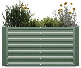High Grow Straight, vyvýšený záhon, 120 x 60 x 60 cm, z vlnitého oceľového plechu, jednoduchá montáž, odolný voči hrdzi a mrazu