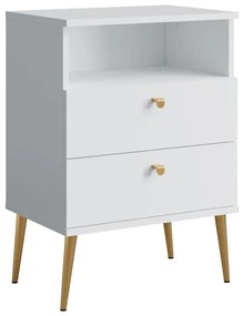 Nočný Stolík High 2D biela