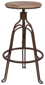 Kovová vytáčací stolička Bistro - Ø 35 * 60 cm