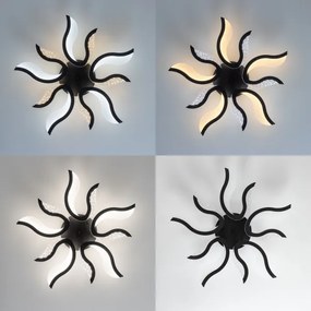 Brilagi - LED Stmievateľný prisadený luster TWIST LED/65W/230V 3000-6500K čierna + DO