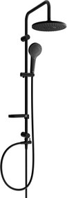 Mexen Erik sprchový stĺp s hornou a ručnou hlavicou, čierny, 78205-70