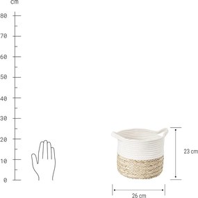 COTTON BRAID Úložný kôš z morskej trávy S