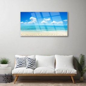 Skleneny obraz More modré nebo 100x50 cm