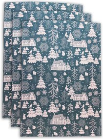HOME ELEMENTS Sada 3 utierok 50 x 70 cm, Zimný les
