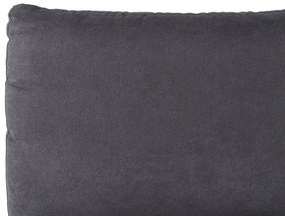 Zamatová posteľ 140 x 200 cm tmavosivá MELLE Beliani