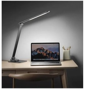 LED Stmievateľná stolná lampa s USB LED/7,5W/230V 3000K/4000K/5500K antracit