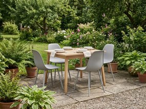 Jedálenská stolička OSAKA plastová, svetlo sivá