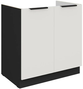 Kuchynská skrinka Aria-Wh/Bl Anti Fingerprint 80zl 2f Bb