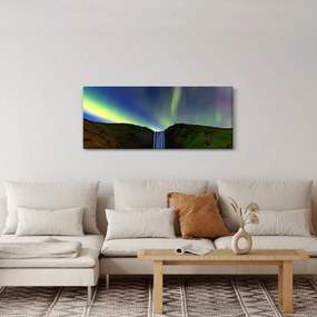 Obraz - Polárna žiara na Islande (120x50 cm)