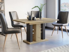 Rozkladací jedálenský stôl Direnes, Farby: artisan / čierna