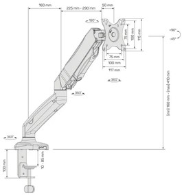 CONNECT IT CMF-3107-BK - Univerzálny držiak monitora 13-32” čierna