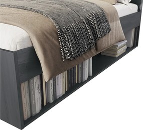 Posteľ 160x200 s čalúneným čelom Galaxy 51 - Dub carbon