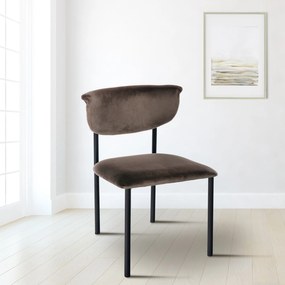 Stolička pre návštevy Gambell zamat - hnedá