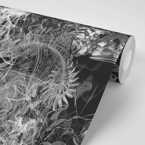 Samolepiaca tapeta čiernobiele abstraktné umenie