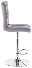 LuxuryForm DESIGN Barová stolička TOLEDO na striebornom tanieri - šedá
