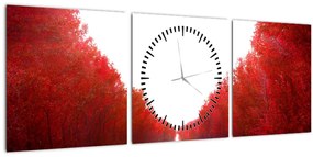 Obraz - Cesta k láske (s hodinami) (90x30 cm)