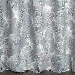 Očarujúce biele závesy s detailom listia Dĺžka: 250 cm