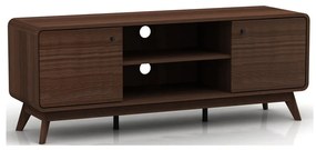 Hnedý TV stolík v dekore orecha 140x53 cm Caitlin – Støraa