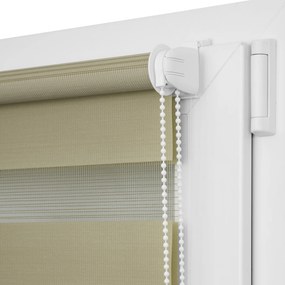 Dekodum Neinvazívna roleta Deň a Noc Soft Tmavá béžová DS009 na mieru – bez vŕtania Šírka (cm): 84, Dĺžka (cm): 150, Strana a farba mechanizmu: Práva – Biela