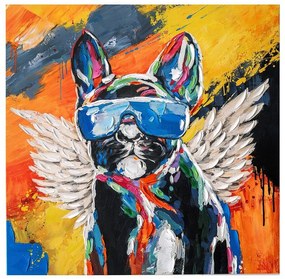 Obraz na plátne 60x60 Francúzsky buldoček s okuliarmi