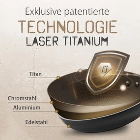 Panvica s titánovým povrchom Ø 28 cm, H: 7 cm - Saturn Terra Lunasol - 601306