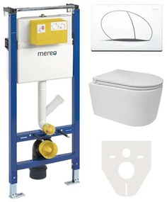 Mereo, WC komplet pre sádrokartón s príslušenstvom, MER-MM02SETRA