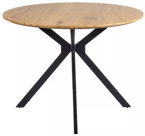 Kulatý stůl Aster 100 cm dub přírodní/černý